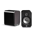 Q Acoustics 3020 Bookshelf Speakers - Gloss Black & Gloss White, Q Acoustics - HeadfiAudio