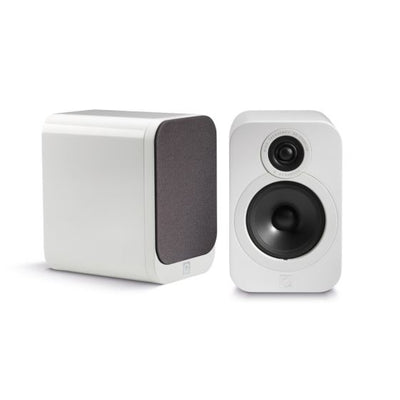 Q Acoustics 3020 Bookshelf Speakers - Gloss Black & Gloss White, Q Acoustics - HeadfiAudio