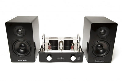 Blue Aura V40 Blackline Hybrid Valve Amplifier with BT, Blue Aura - HeadfiAudio